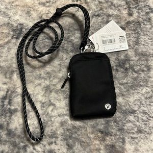 NWT lululemon black lanyard